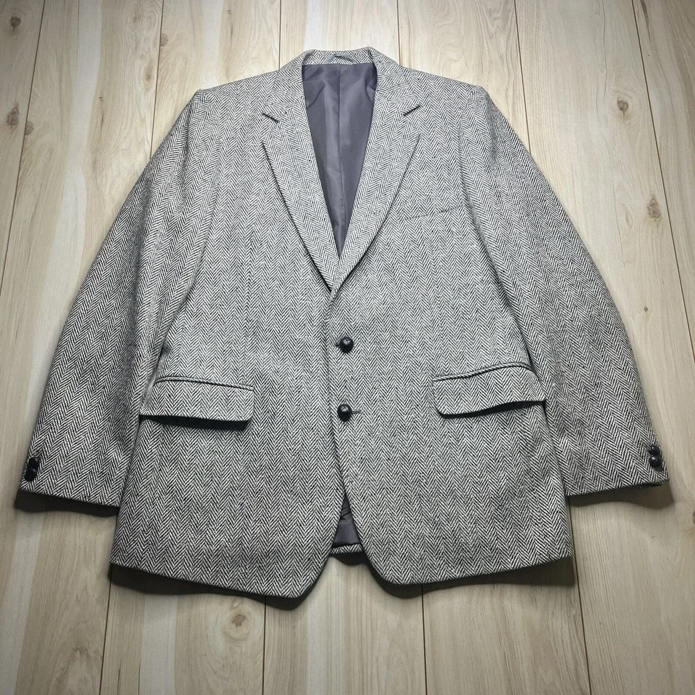 The English Sports Shop Bermuda Donegal Tweed Sports Coat Herringbone Mens 42L